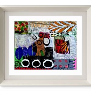 Original Abstract Multicolor Art 9x12